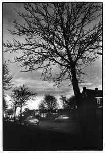 351278 Gezicht op de Rubicondreef te Utrecht, tijdens de schemering.